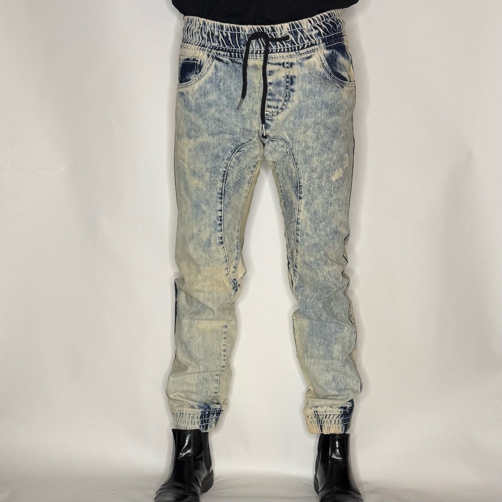 Men's Blue Acid Wash Jeans
